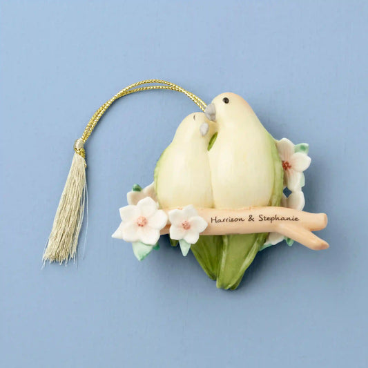 Personalized Love Birds Ornament