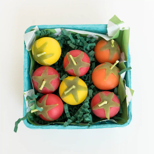 Cherry Tomato Beeswax Birthday Candles