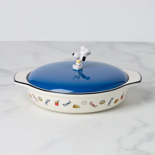 Chef Snoopy Covered Casserole Dish