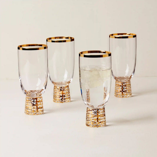 Tuscany Classics Gold Frost All-Purpose Glasses, Set Of 4