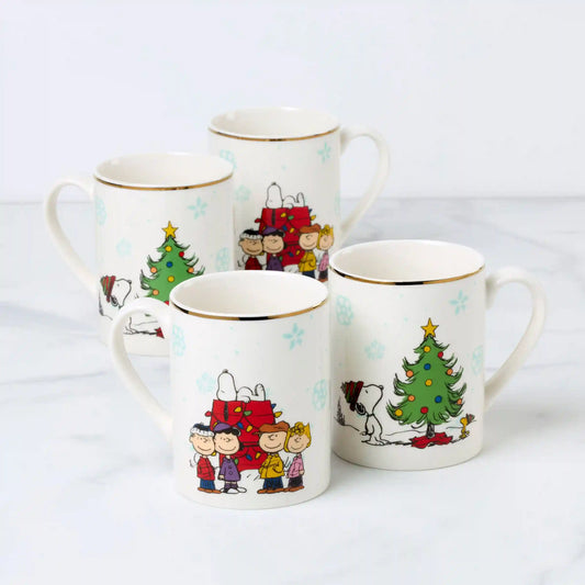 Peanuts Gang Mugs, Set of 4, Assorted