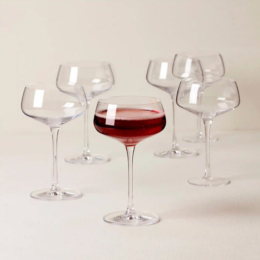 Tuscany Classics Angled Coupe Glasses, Set of 6