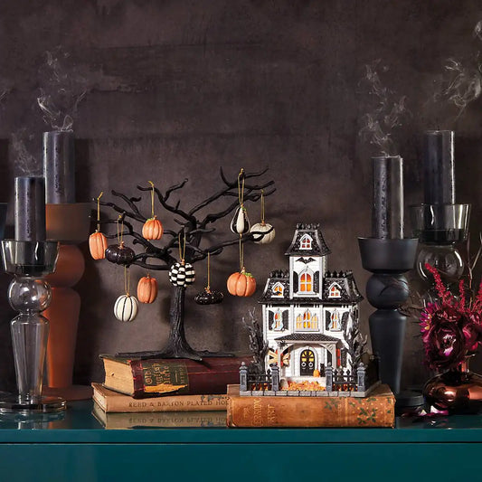 Matte Black Metal Ornament Tree
