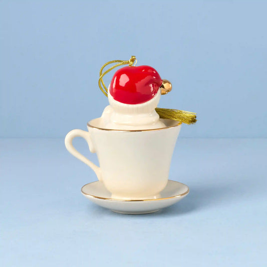 Coffee Tea & Me Snowman Ornament