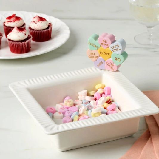 Profile Poppers Square Bowl & Heart Candy Set