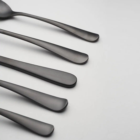 Rhiannon Black Satin 20-Piece Flatware Set