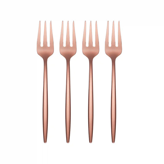 Gaze Copper Mirror Cocktail Forks, Set of 4