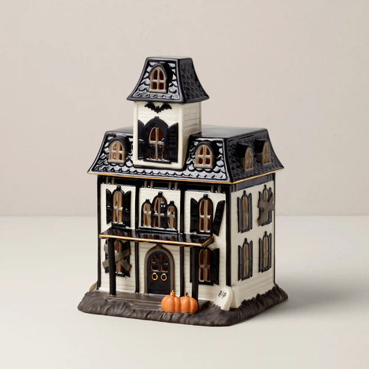 Vintage Halloween Lit House Figurine