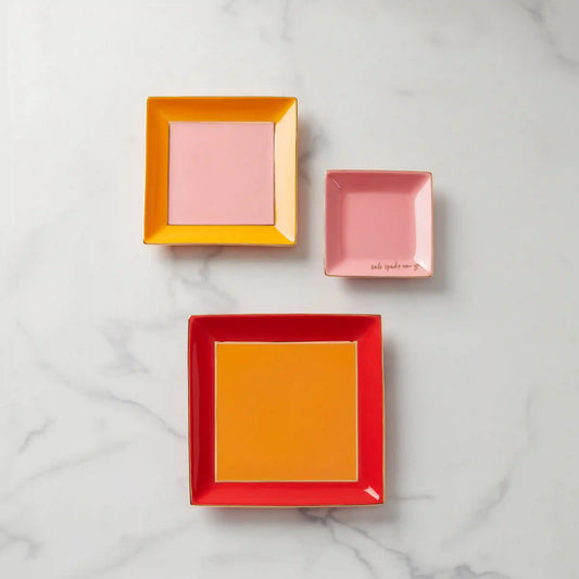 Make It Pop Warm Red 3-Piece Tray Set