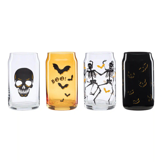 Vintro Halloween Can Cooler Glasses, Set of 4