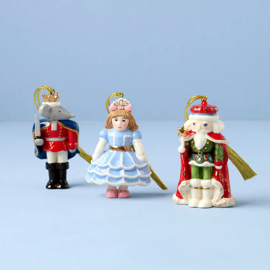 Nutcracker Ballet 3-Piece Ornament Set