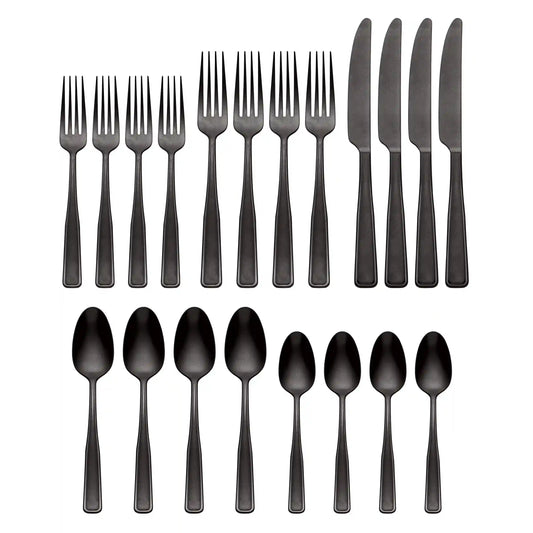 Reid Black Vintage 20-Piece Flatware Set