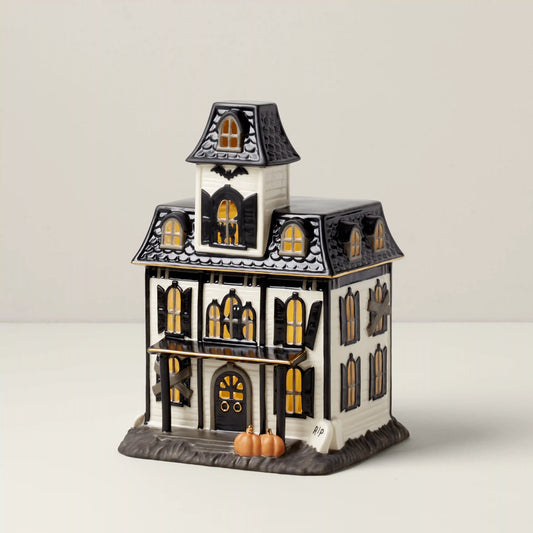 Vintage Halloween Lit House Figurine