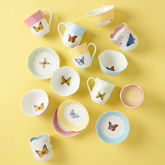 Butterfly Meadow Colors Mugs, Set of 4