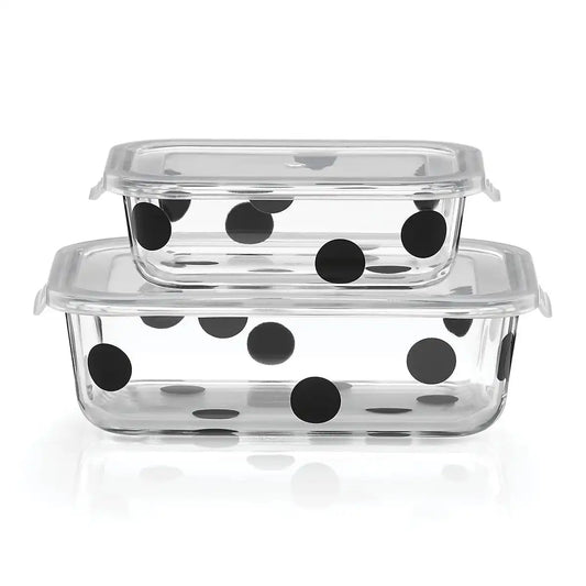 Deco Dot 2-Piece  Rectagular Storage Set