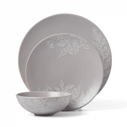 Roseto Pumice 12-Piece Dinnerware Set