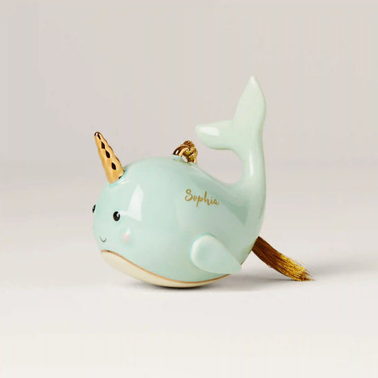 Personalized Narwhal Ornament