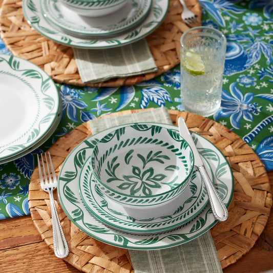 Solear Green 12-Piece Dinnerware Set