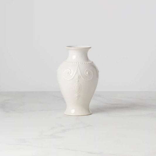 French Perle White Bouquet Vase