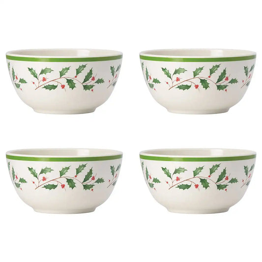 Holiday Melamine All-Purpose Bowls, Set of 4