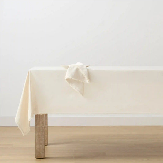 French Perle Natural 60x84 Tablecloth